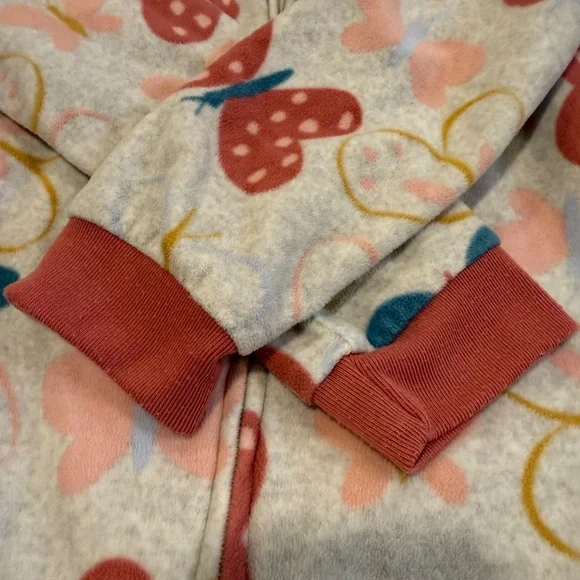 Size 8 Carters/Cat & Jack Fleece Footed Pajamas Set - Picture 4 of 14